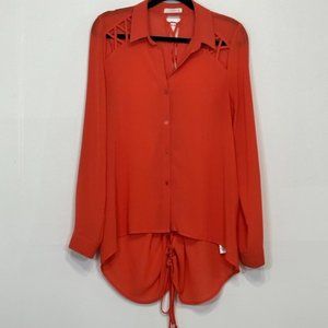 Lush Hi Low Braided Back Sheer